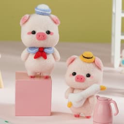 image-Wool Felt Poke Poke Material Bag DIY Handmade Pendant Key Chain Jewelry Accessories