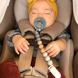 image-Baby Soothing Molar Stick Silicone Pacifier Chain With Clip