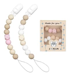 image-Baby Soothing Molar Stick Silicone Pacifier Chain With Clip