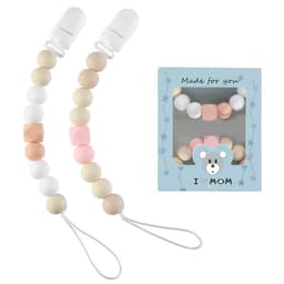 image-Baby Soothing Molar Stick Silicone Pacifier Chain With Clip