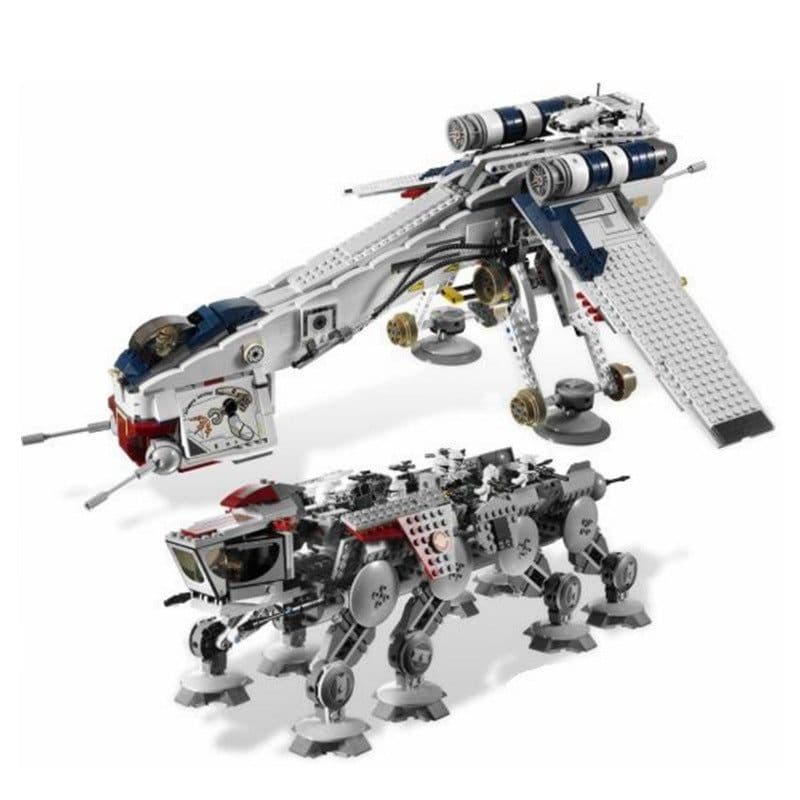 image-Planet Republic Airdrop Boat Small Particle Building Blocks Assembled Toys