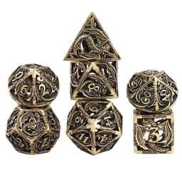 image-Dragon Hollow Board Game Running Group Multi-faceted Metal Dice