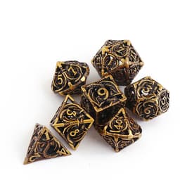 image-Dragon Hollow Board Game Running Group Multi-faceted Metal Dice