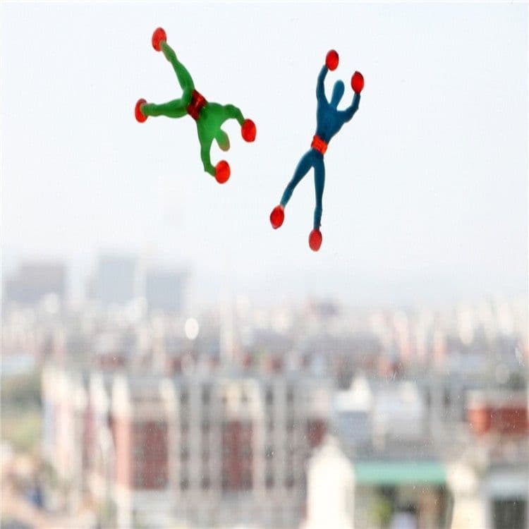 image-20pc Small Sticky Man Climb On The Wall Children Toys Stick Man Bendy Toy Wall Climbing Man