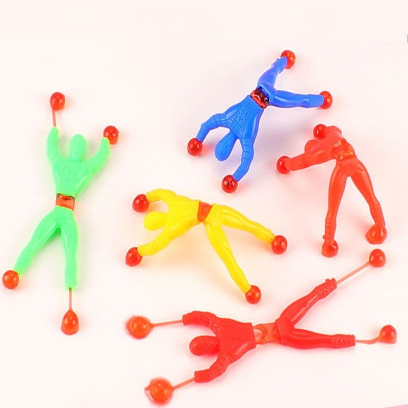 image-20pc Small Sticky Man Climb On The Wall Children Toys Stick Man Bendy Toy Wall Climbing Man