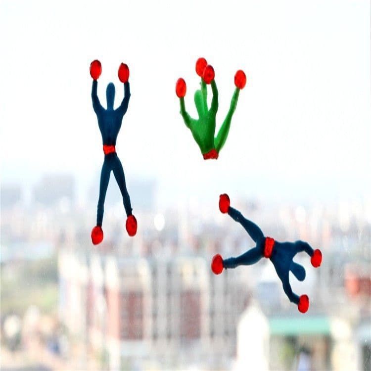 image-20pc Small Sticky Man Climb On The Wall Children Toys Stick Man Bendy Toy Wall Climbing Man
