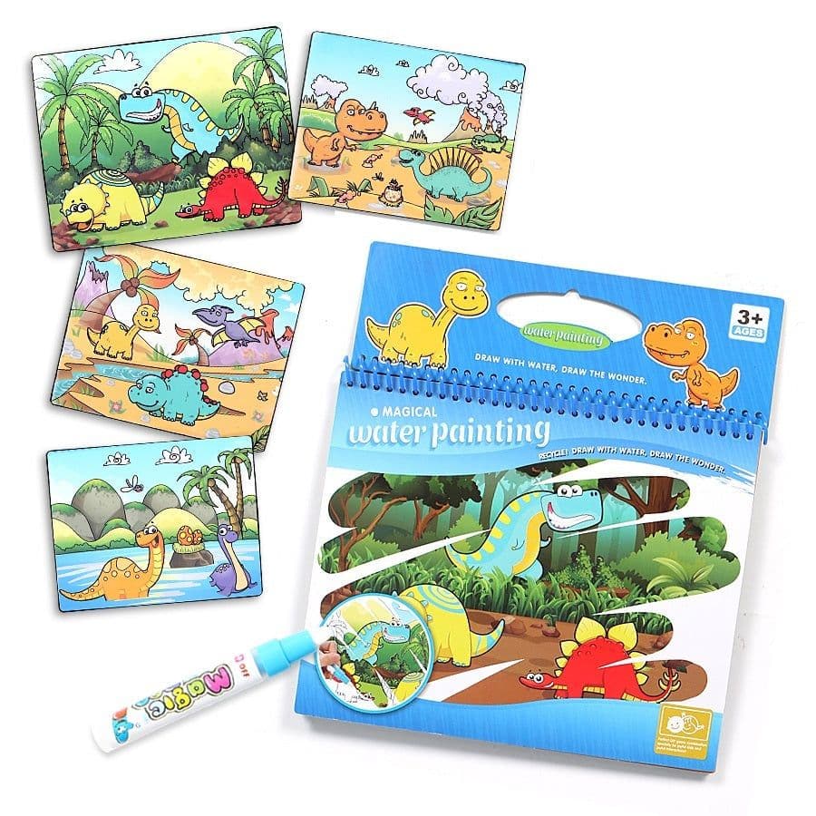 image-Early Education Clear Water Painting Life Common Sense Digital English Anime Water Album Graffiti Water Painting Book Color Filling Color Applying Books