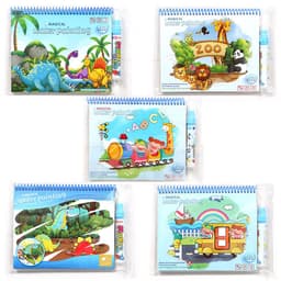 image-Early Education Clear Water Painting Life Common Sense Digital English Anime Water Album Graffiti Water Painting Book Color Filling Color Applying Books