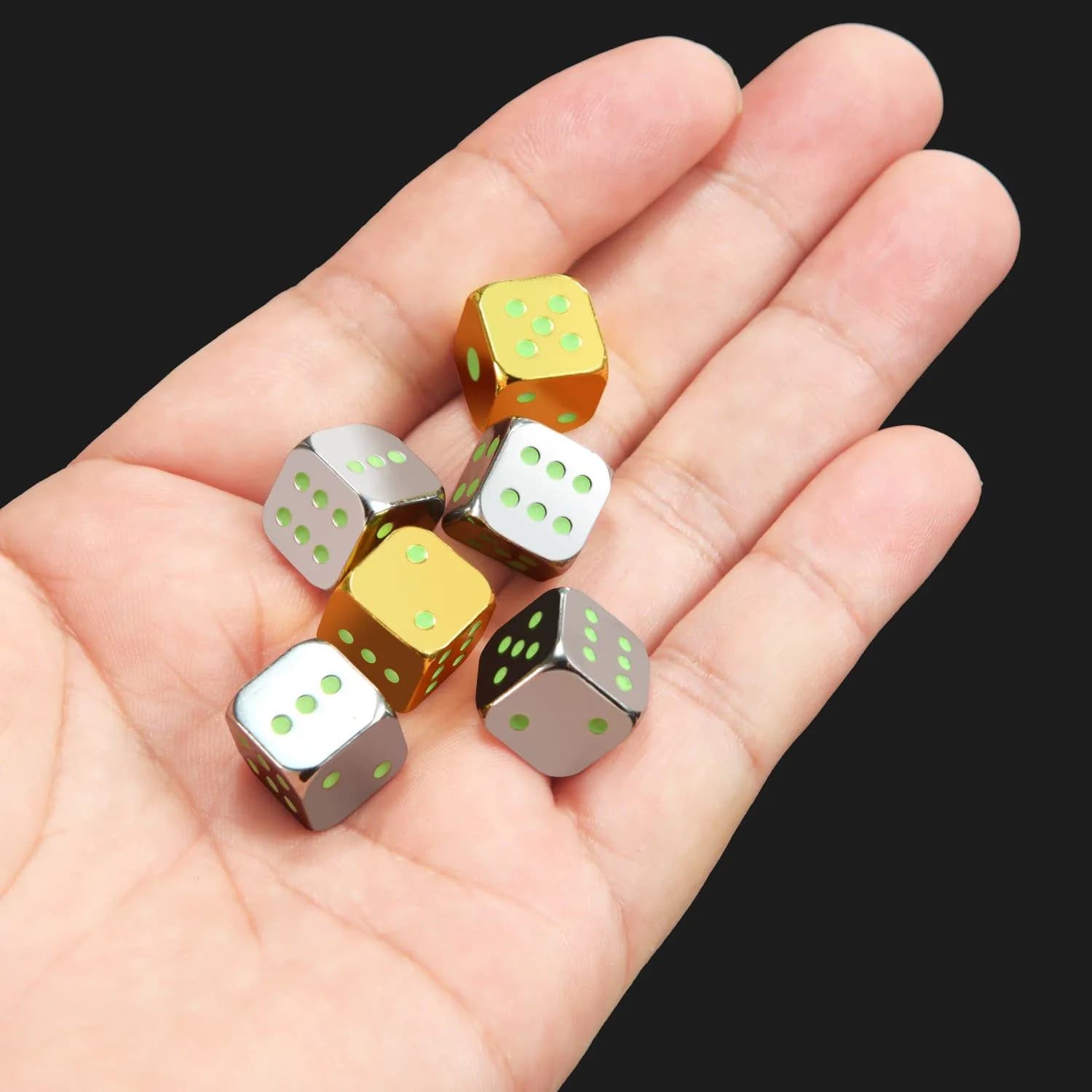 image-Metal Luminous Dice Large Entertainment Supplies