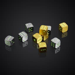 image-Metal Luminous Dice Large Entertainment Supplies