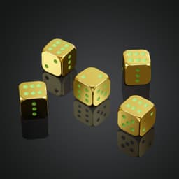 image-Metal Luminous Dice Large Entertainment Supplies