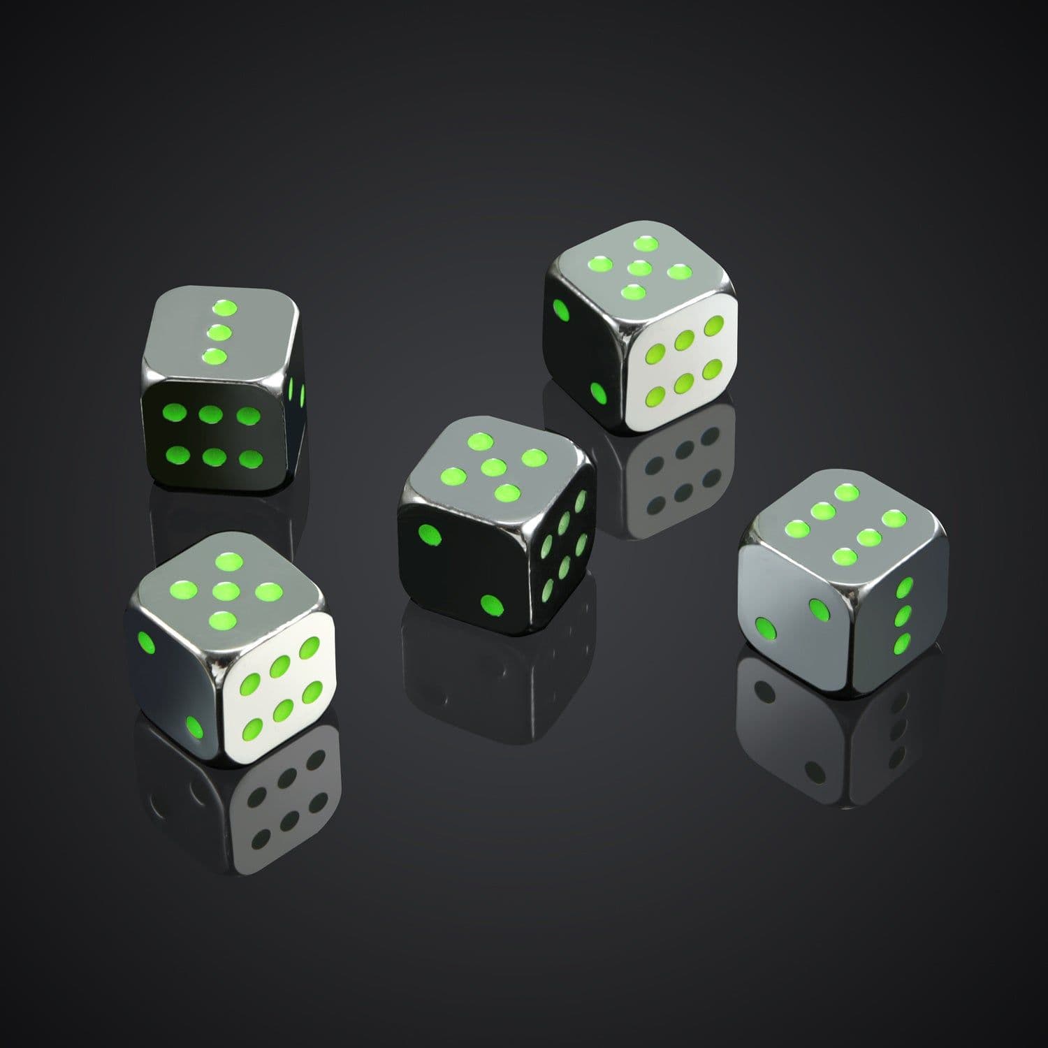 image-Metal Luminous Dice Large Entertainment Supplies