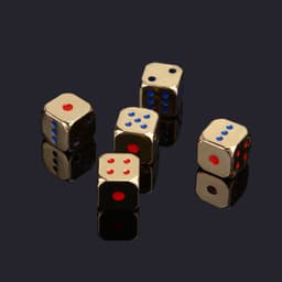 image-Metal Luminous Dice Large Entertainment Supplies