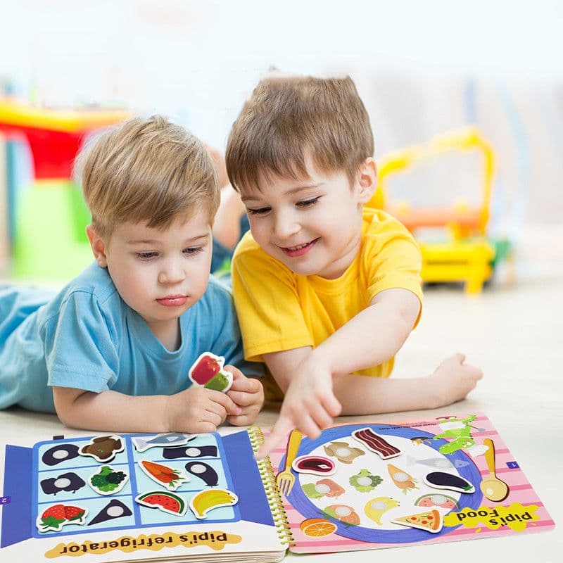 image-Intelligence Toys Children's Busy Book Baby Early Education Perception Book Velcro Puzzle