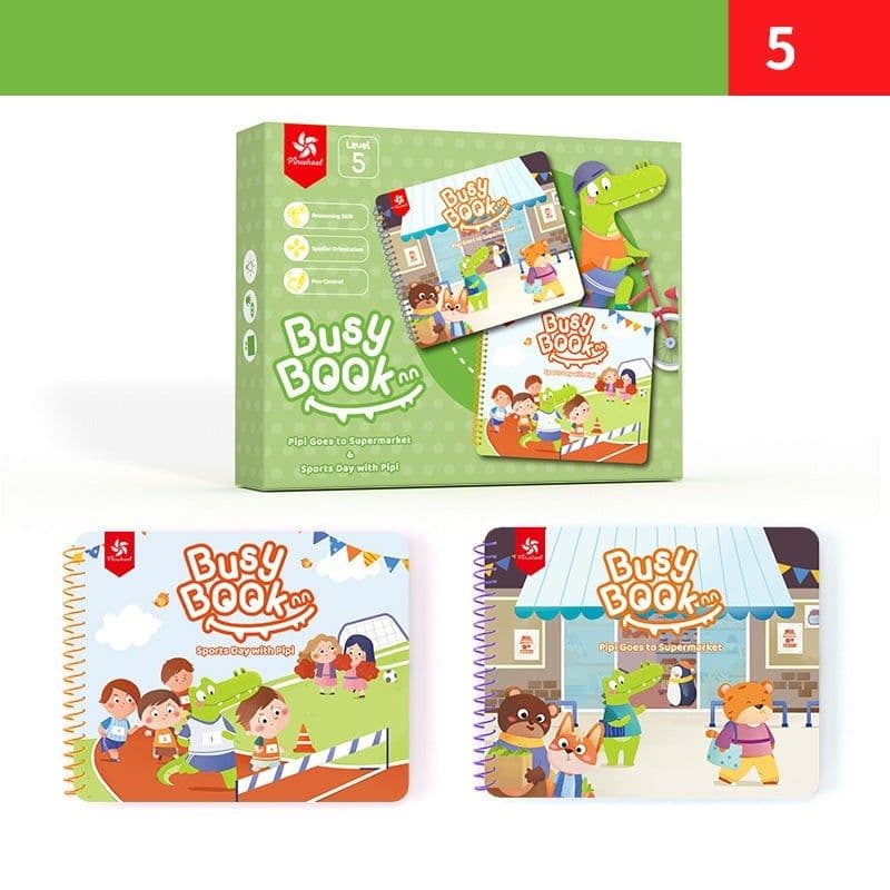 image-Intelligence Toys Children's Busy Book Baby Early Education Perception Book Velcro Puzzle