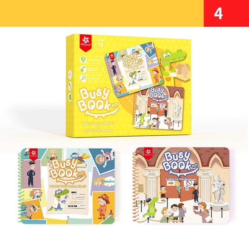 image-Intelligence Toys Children's Busy Book Baby Early Education Perception Book Velcro Puzzle