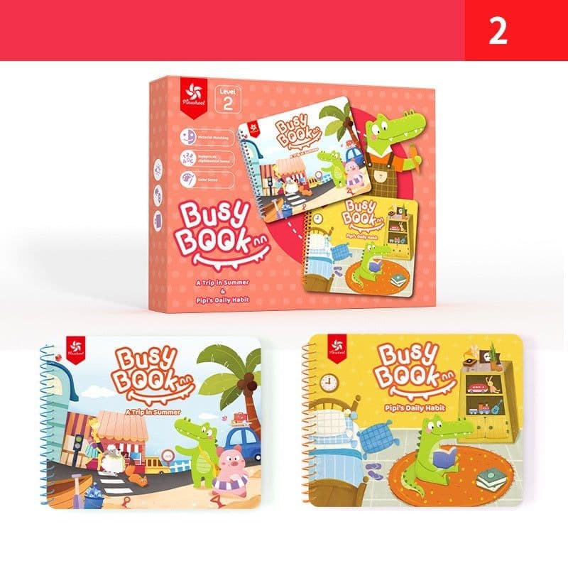 image-Intelligence Toys Children's Busy Book Baby Early Education Perception Book Velcro Puzzle