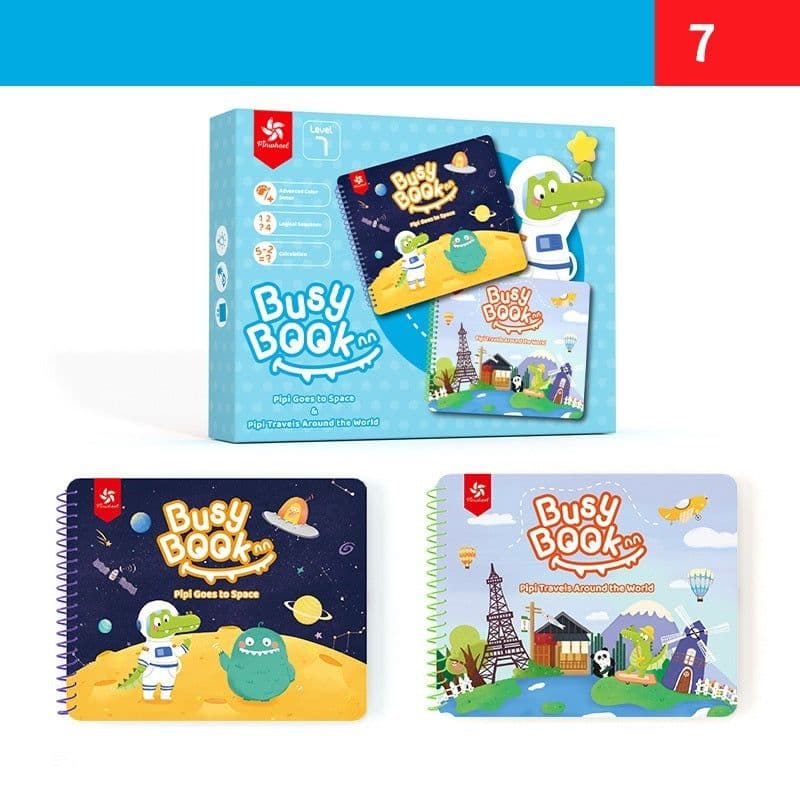 image-Intelligence Toys Children's Busy Book Baby Early Education Perception Book Velcro Puzzle