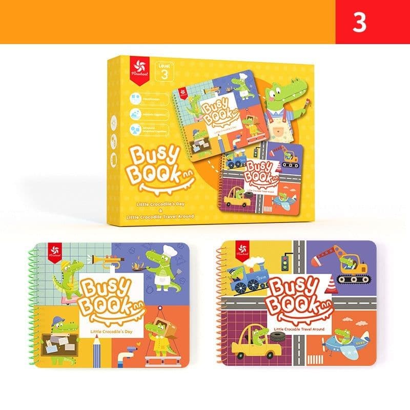 image-Intelligence Toys Children's Busy Book Baby Early Education Perception Book Velcro Puzzle