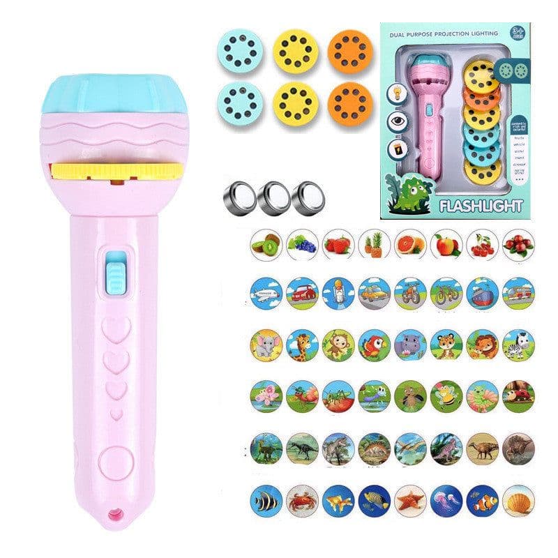 image-Children's Projection Flashlight Toys Early Education Literacy Figures