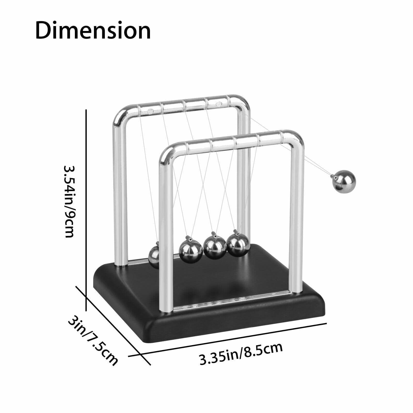 image-Newtons Cradle Steel Balance Ball Physics Science Pendulum Early Development Educational Desktop Toy Gift Office DecorationNewtons Cradle Pendulum Balance Ball Perpetual Motion Physics Decor Gift