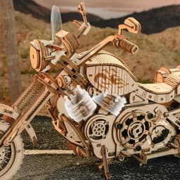 image-Cruise Motorcycle Manual Diy Wooden Assembly Model Decompression Toy
