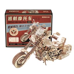 image-Cruise Motorcycle Manual Diy Wooden Assembly Model Decompression Toy