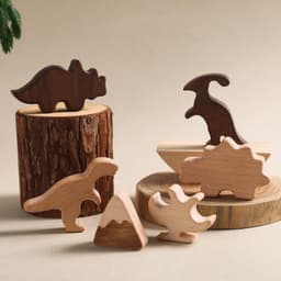 image-Mongolian Dinosaur Puzzle Children's Puzzle Wooden Grab Board Toy