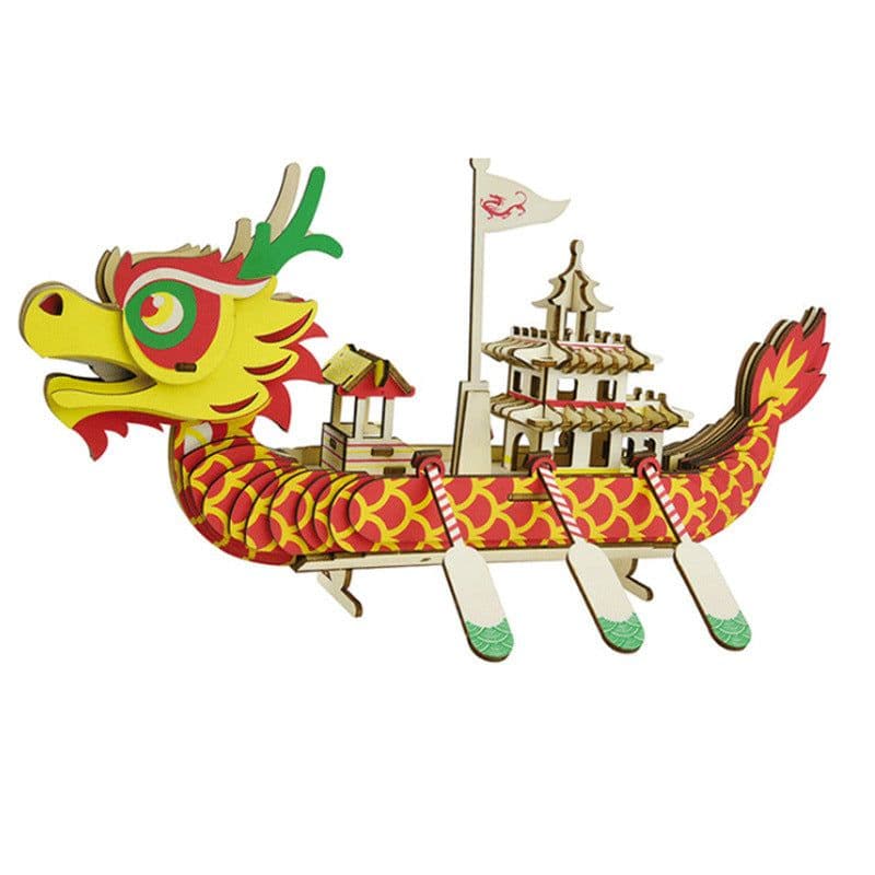 image-Laser Wood 3D Jigsaw Puzzle Toy For Children