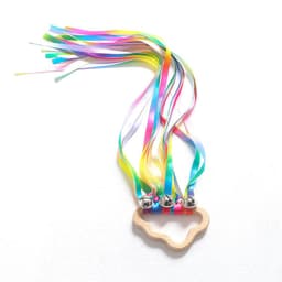 image-Children's Rainbow Ribbon Cloud Shape Sensory Early Education Toys