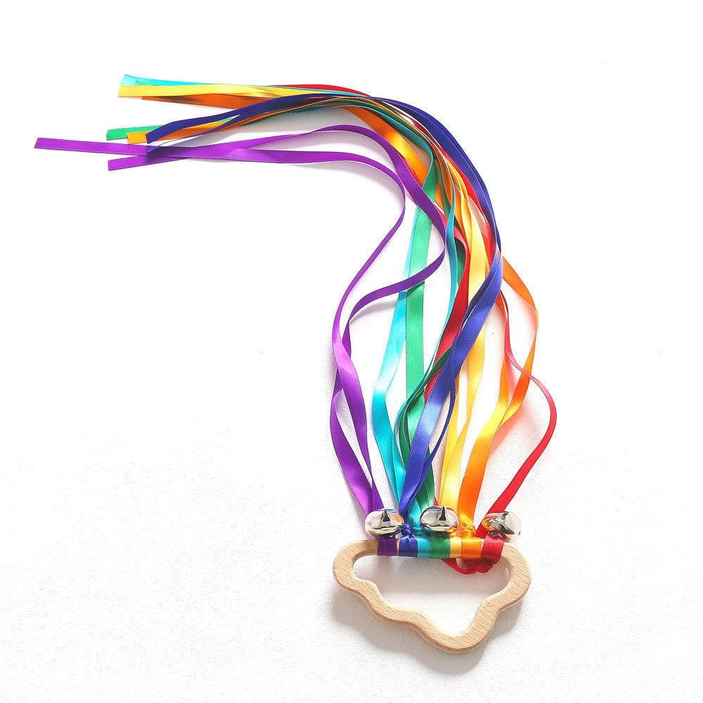 image-Children's Rainbow Ribbon Cloud Shape Sensory Early Education Toys