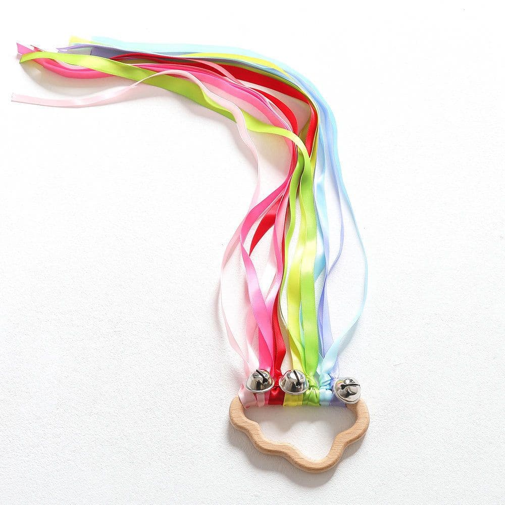image-Children's Rainbow Ribbon Cloud Shape Sensory Early Education Toys