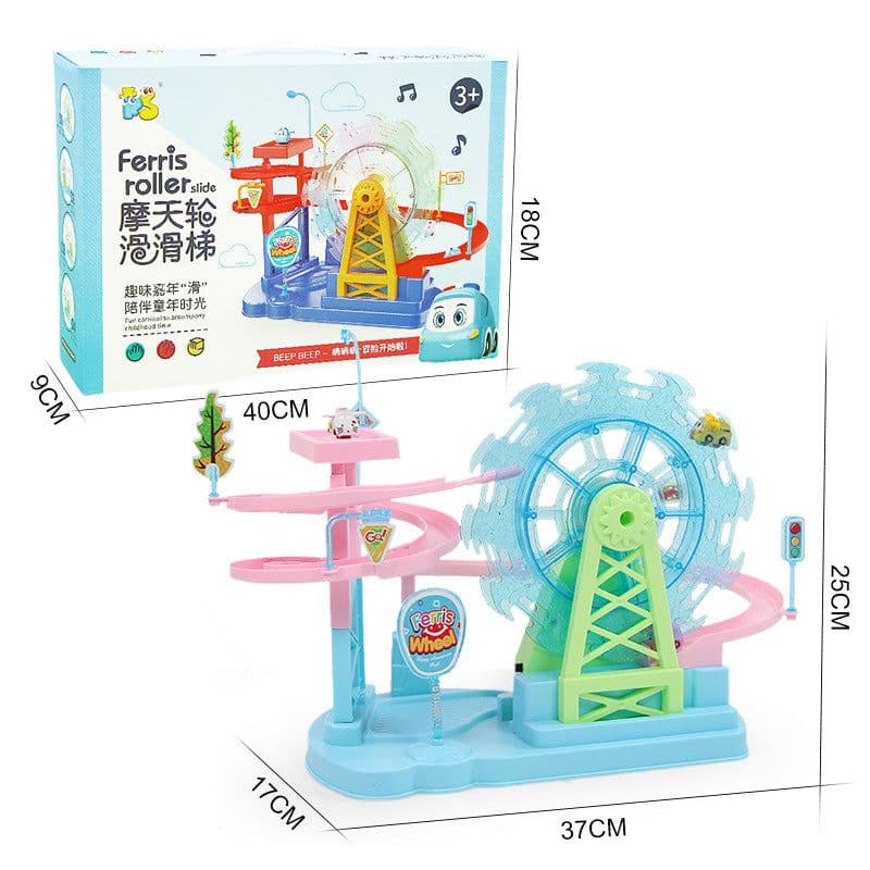 image-Electric Music Light Track Slide Children's Toys