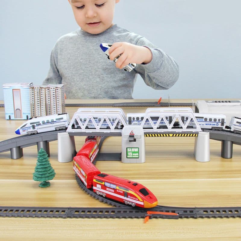 image-Electric Harmony Rail Car Toy Boy Splicing DIY Set