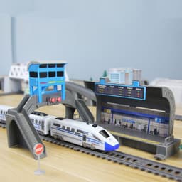 image-Electric Harmony Rail Car Toy Boy Splicing DIY Set