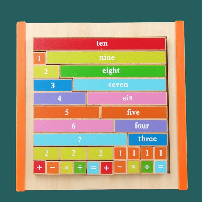 image-Children's Teaching Aids Game Color Decimal Stick Math Wooden Montessori Early Childhood Education Toys