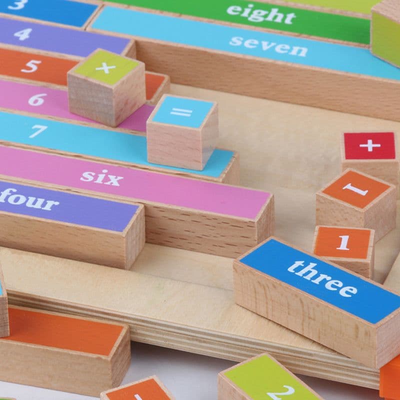 image-Children's Teaching Aids Game Color Decimal Stick Math Wooden Montessori Early Childhood Education Toys