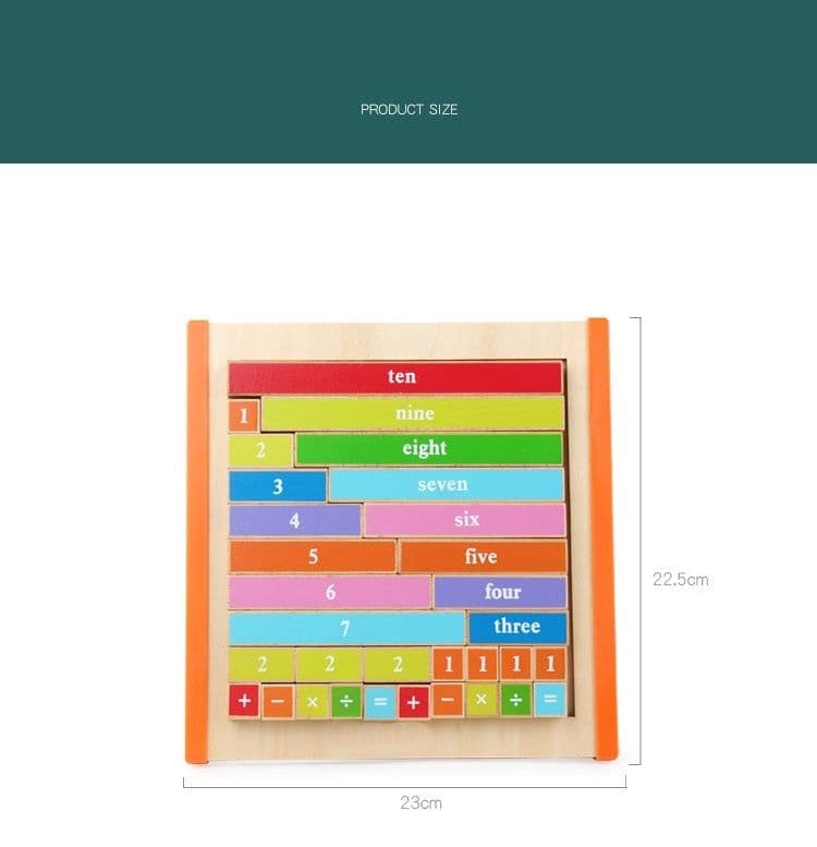 image-Children's Teaching Aids Game Color Decimal Stick Math Wooden Montessori Early Childhood Education Toys