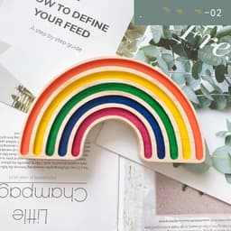 image-Home Home Decor Rainbow Building Blocks Crafts Children's Room Decoration