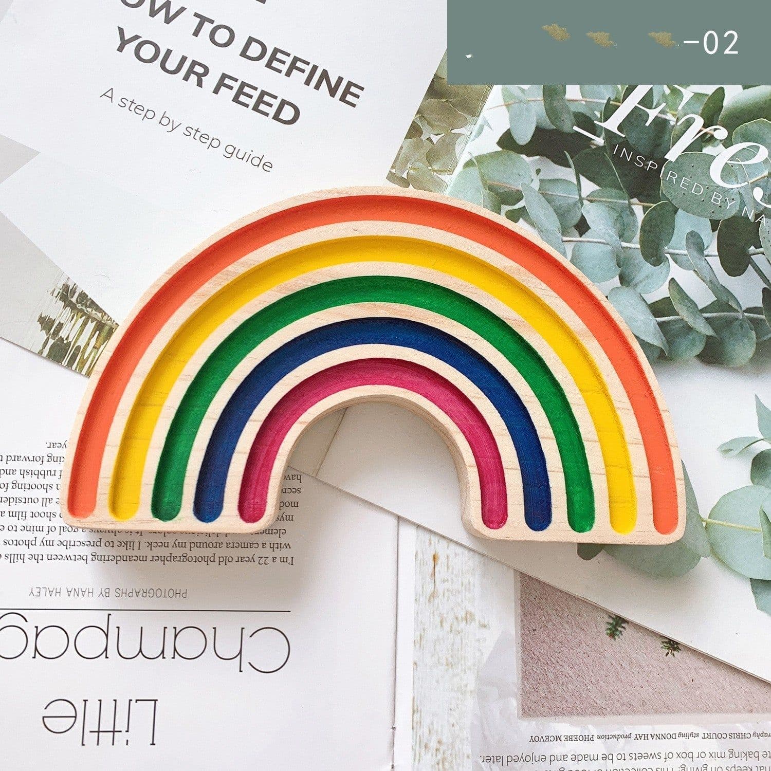 image-Home Home Decor Rainbow Building Blocks Crafts Children's Room Decoration