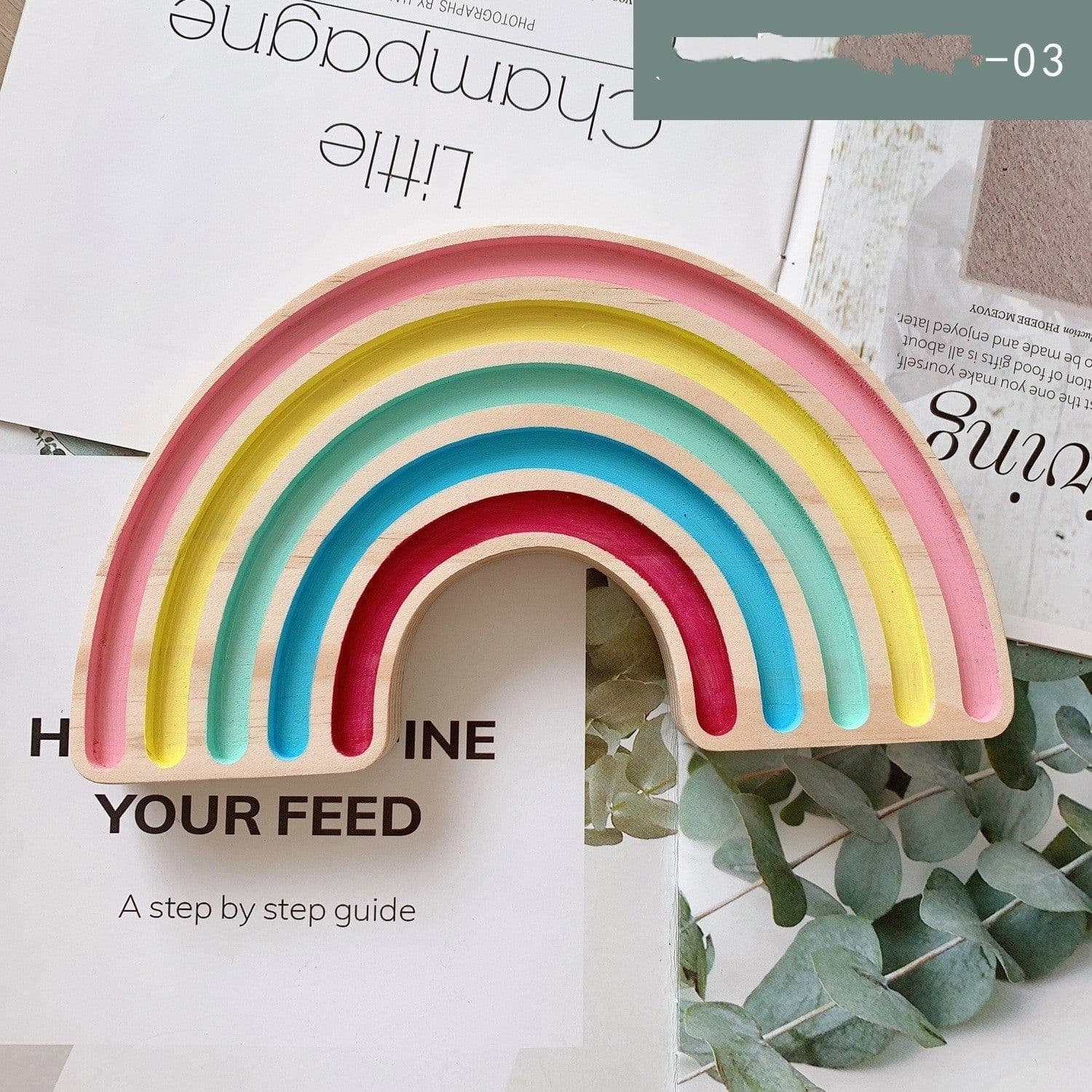 image-Home Home Decor Rainbow Building Blocks Crafts Children's Room Decoration