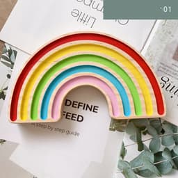 image-Home Home Decor Rainbow Building Blocks Crafts Children's Room Decoration