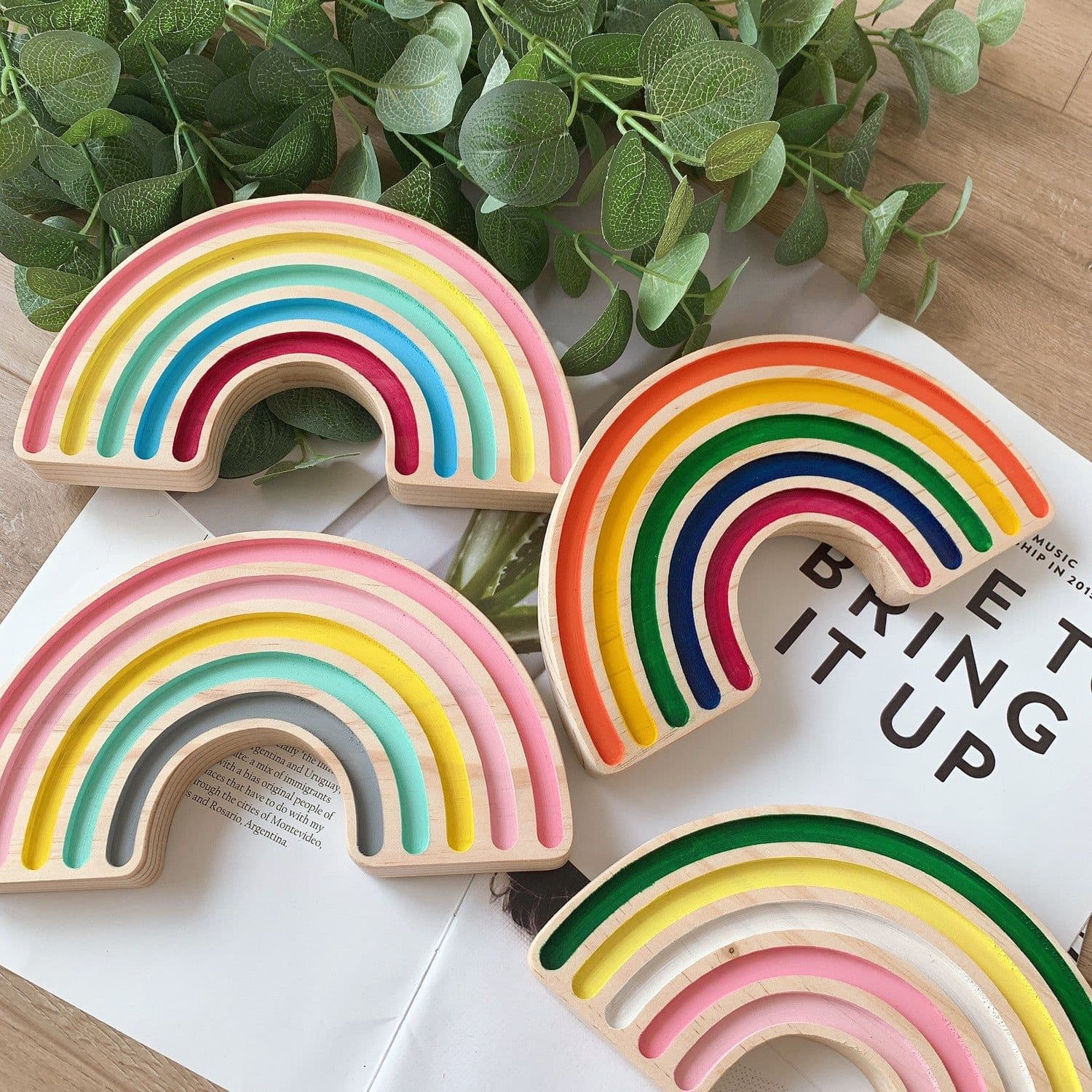 image-Home Home Decor Rainbow Building Blocks Crafts Children's Room Decoration