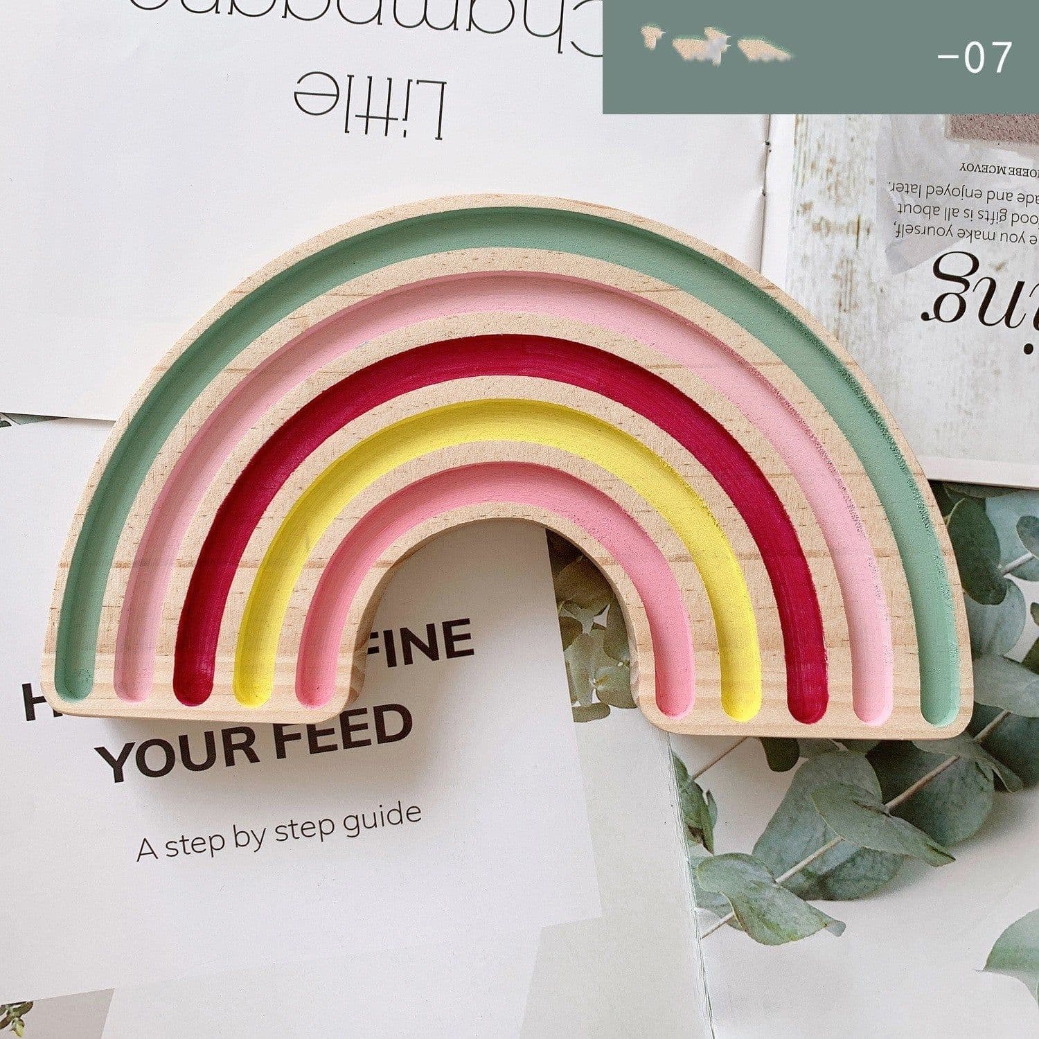 image-Home Home Decor Rainbow Building Blocks Crafts Children's Room Decoration