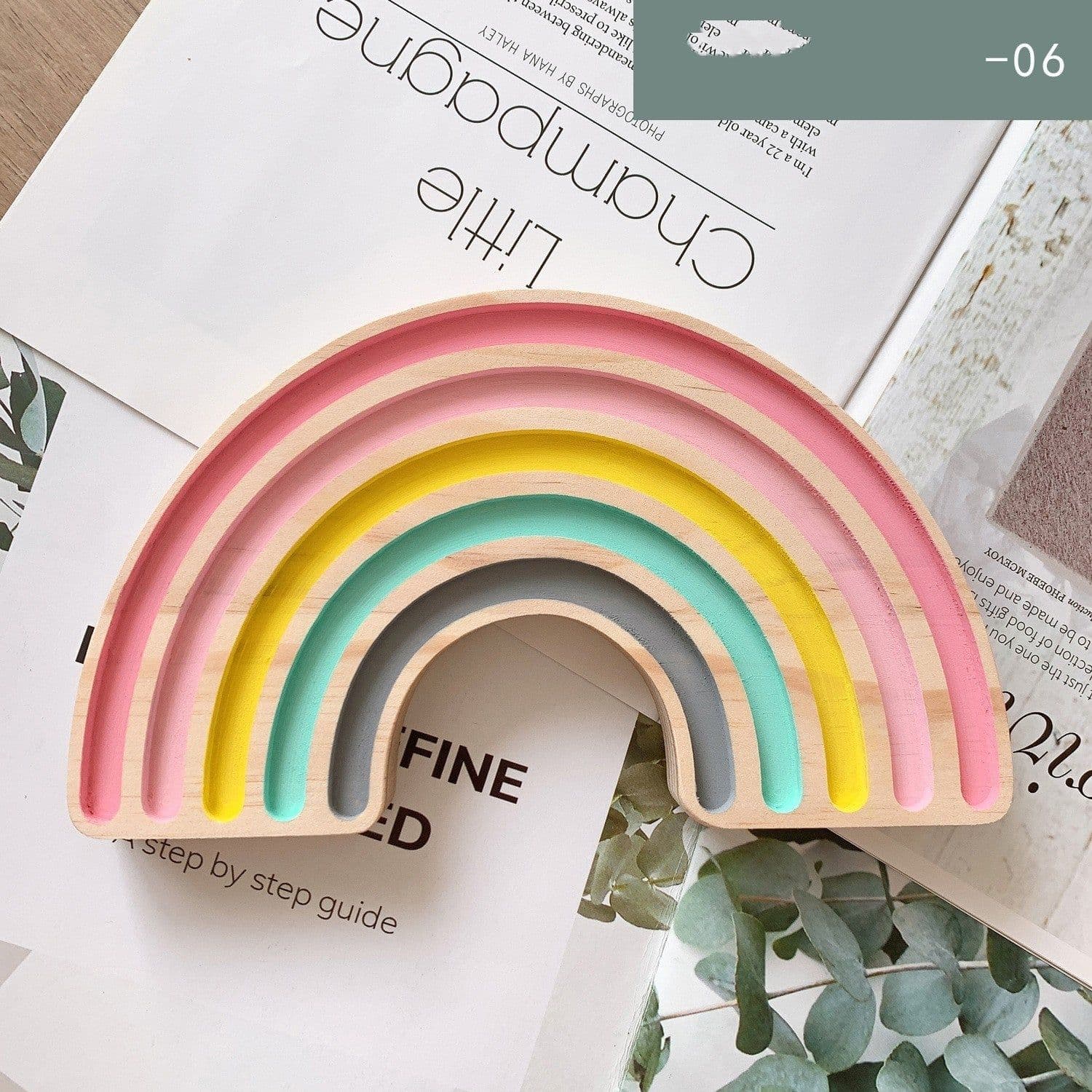 image-Home Home Decor Rainbow Building Blocks Crafts Children's Room Decoration