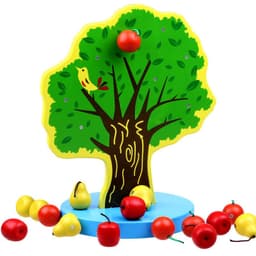 image-Magnetic Happy Orchard Fruit Tree Puzzle Mathematics Kindergarten Montessori Early Education Toys