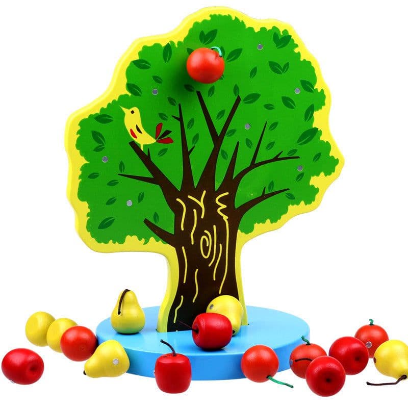 image-Magnetic Happy Orchard Fruit Tree Puzzle Mathematics Kindergarten Montessori Early Education Toys