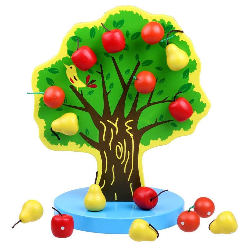 image-Magnetic Happy Orchard Fruit Tree Puzzle Mathematics Kindergarten Montessori Early Education Toys