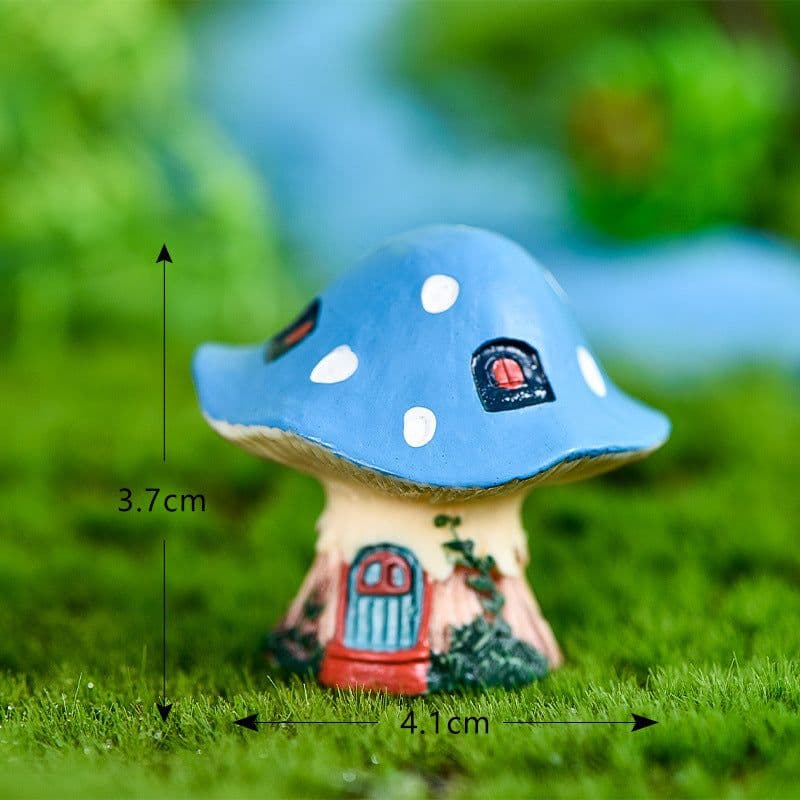 image-Mushroom House Micro Landscape Decoration Resin Artifact Villa House