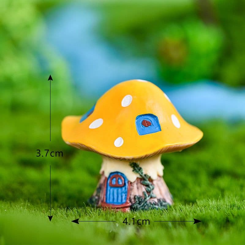 image-Mushroom House Micro Landscape Decoration Resin Artifact Villa House